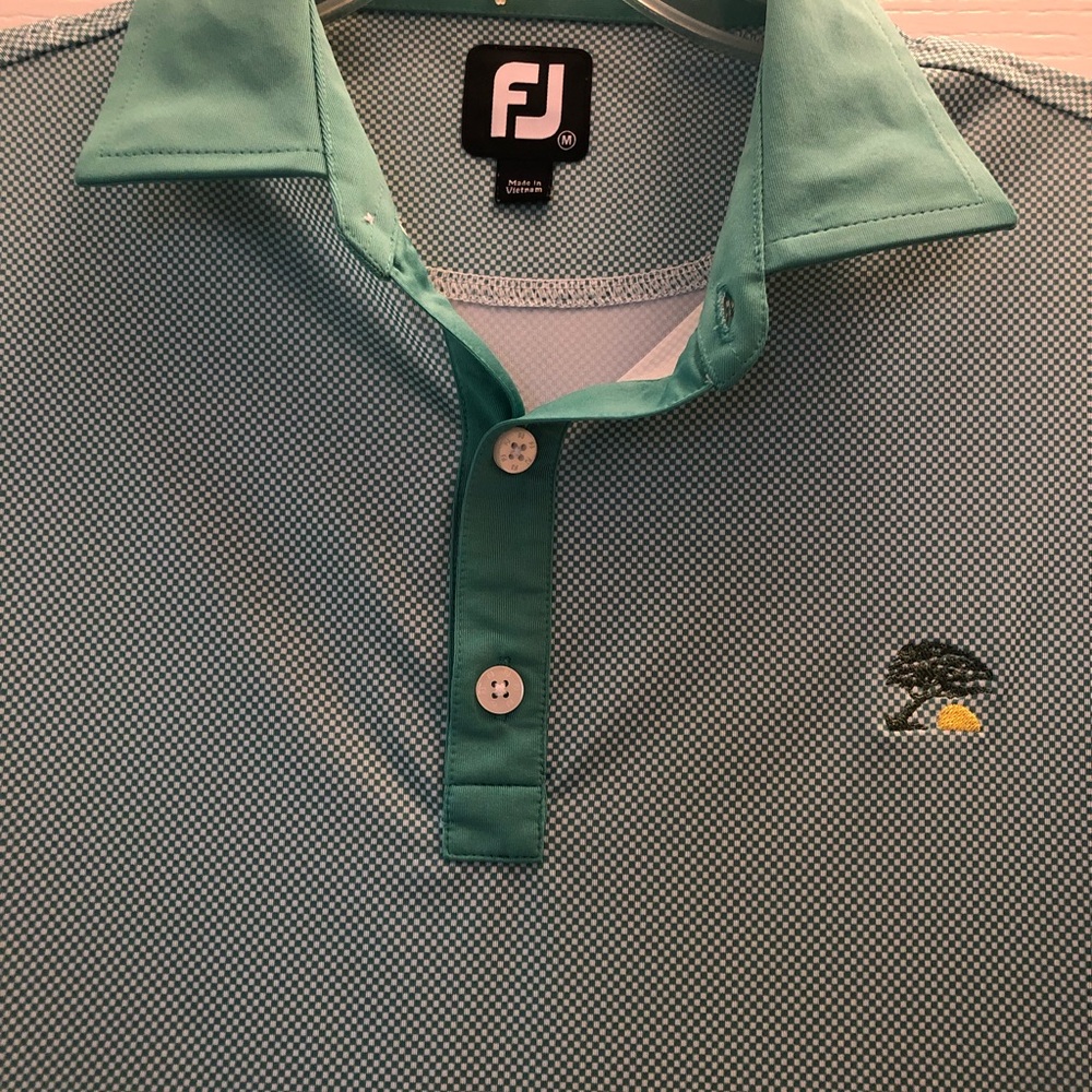 FootJoy Men’s Golf Polo Short Green Checkered M